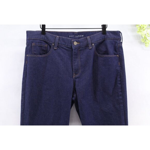 Mott & Bow Women's Slim Boyfriend Straight Leg Dark Blue Jeans Sz 32X30 - Picture 3 of 11